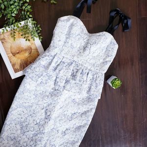Gianni Bini Janice Peplum Organza Size 8 Dress